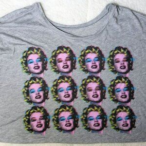 Andy Warhol Marilyn Monroe Gray Heather Tank Top Medium